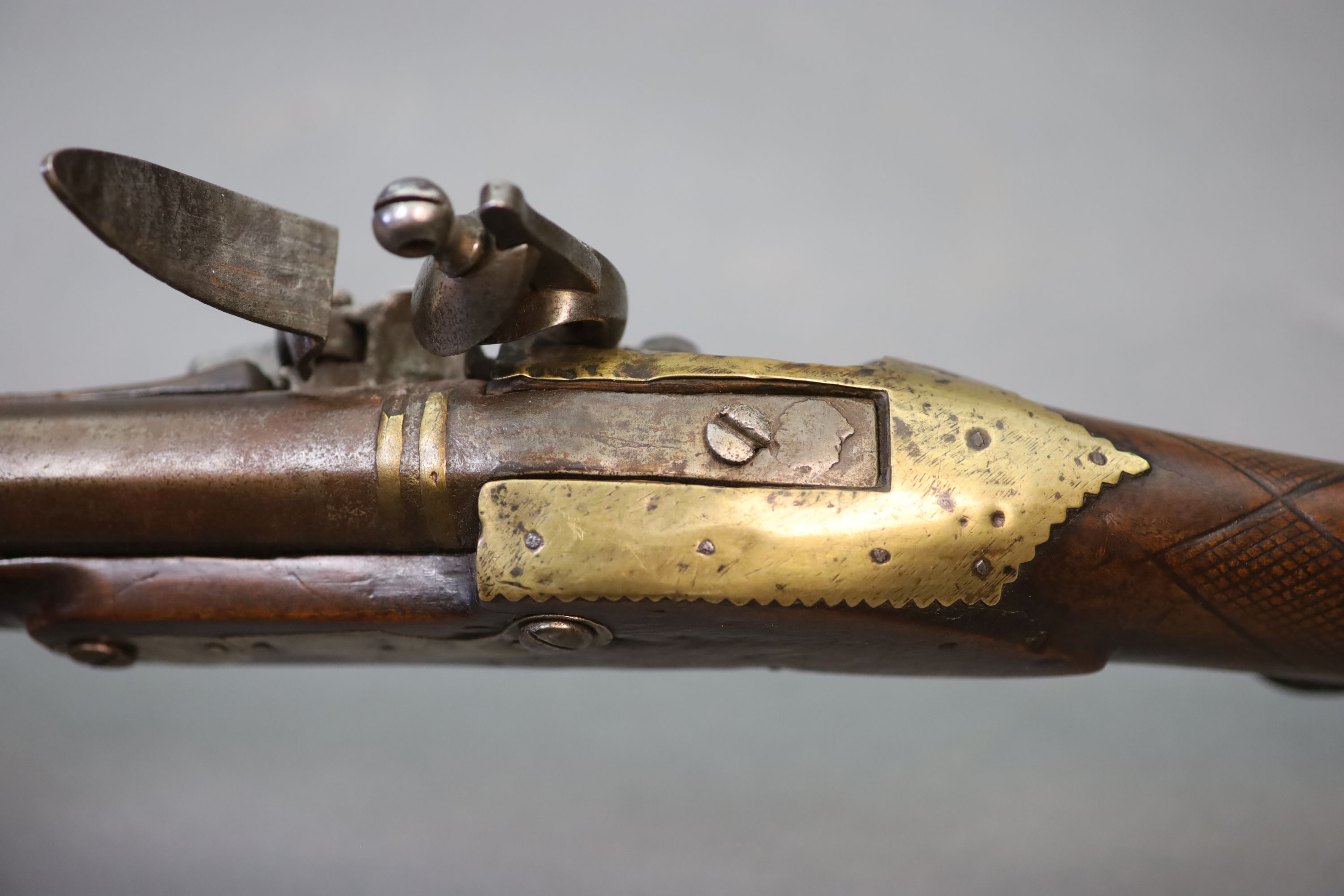 An early 19th century Indian flintlock blunderbuss, East India Company, Total length 95 cm